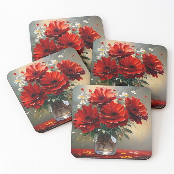 Item preview, Red flowers roses white flowers designed and sold by John Q. Cardholder.