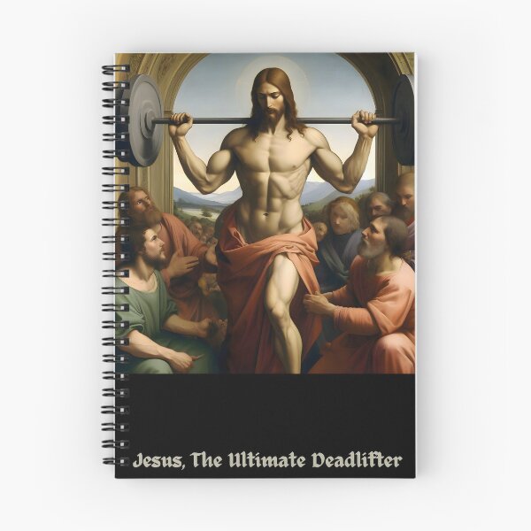 Item preview, Jesus, The Ultimate Deadlifter–The Infallible Guru of Scrawny Disciples designed and sold by ignasirus.