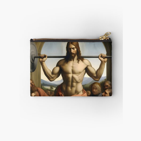 Item preview, Jesus, The Ultimate Deadlifter–The Infallible Guru of Scrawny Disciples designed and sold by ignasirus.