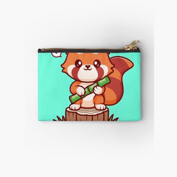 Item preview, Cute Red Panda Standing on Tree with Bamboo Cartoon Vector Icon Illustration designed and sold by hjian8219.