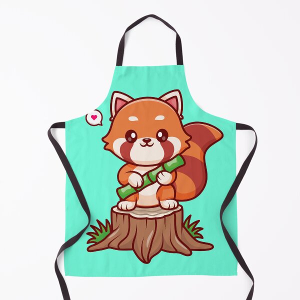 Item preview, Cute Red Panda Standing on Tree with Bamboo Cartoon Vector Icon Illustration designed and sold by hjian8219.