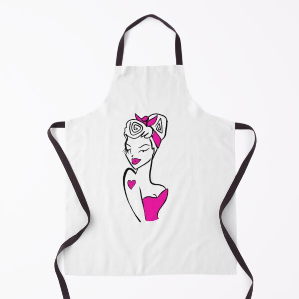 Item preview, Hot Pink Pinup Girl with Heart Logo designed and sold by Darkchilliart.