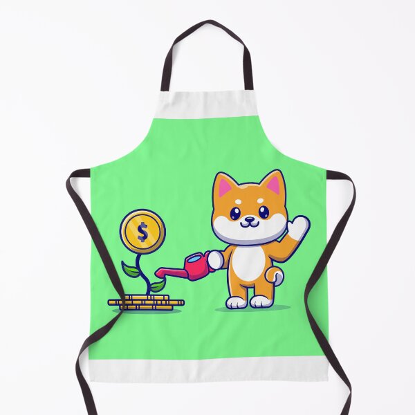 Item preview, Cute Shiba Inu Dog Watering Money Plant Cartoon Vector Icon Illustration designed and sold by hjian8219.