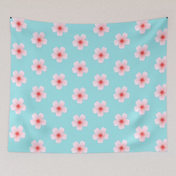 Item preview, Cherry Blossom Watercolor - Bright Blue designed and sold by Timeknights.