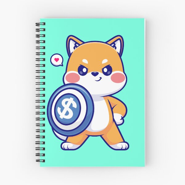 Item preview, Cute Shiba Inu Dog Holding Shield & Money Cartoon Vector Icon Illustration designed and sold by hjian8219.