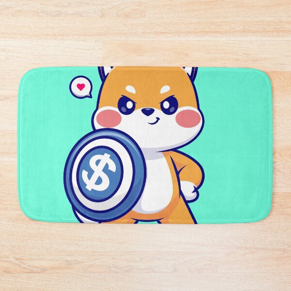 Item preview, Cute Shiba Inu Dog Holding Shield & Money Cartoon Vector Icon Illustration designed and sold by hjian8219.