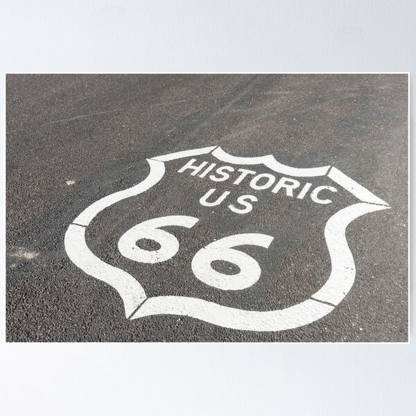 Item preview, Route 66 painted on road designed and sold by Brian Scantlebury.
