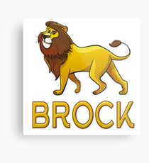 Brock Lion Drawstring Bags Metal Print