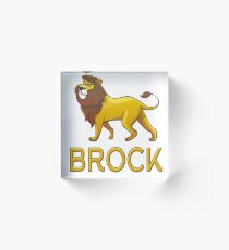 Brock Lion Drawstring Bags Acrylic Block