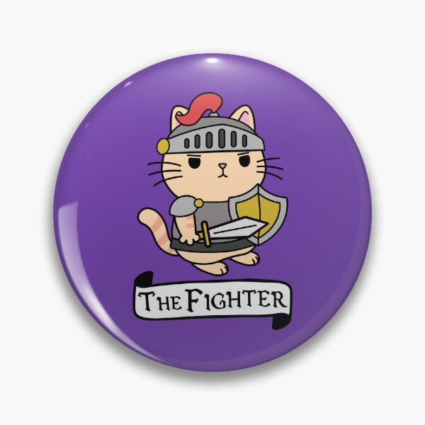 Item preview, The Fighter | DnD Cat Fighter Class | Tabletop RPG Kitty Warrior designed and sold by Cute N' Nerdy Shop.