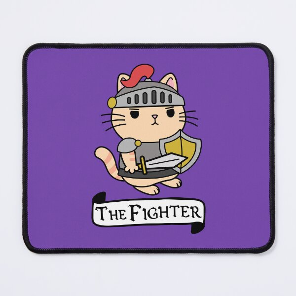 Item preview, The Fighter | DnD Cat Fighter Class | Tabletop RPG Kitty Warrior designed and sold by Cute N' Nerdy Shop.