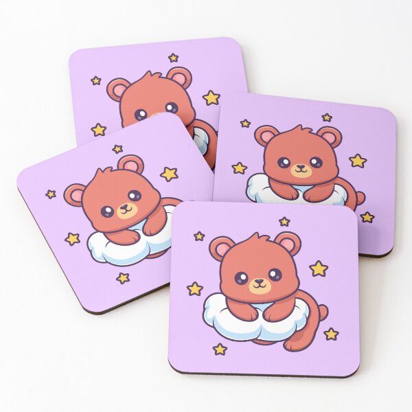 Item preview,  Cute Bear Lying on a Cloud Cartoon Vector Icon Illustration designed and sold by hjian8219.