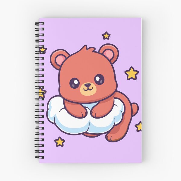 Item preview,  Cute Bear Lying on a Cloud Cartoon Vector Icon Illustration designed and sold by hjian8219.