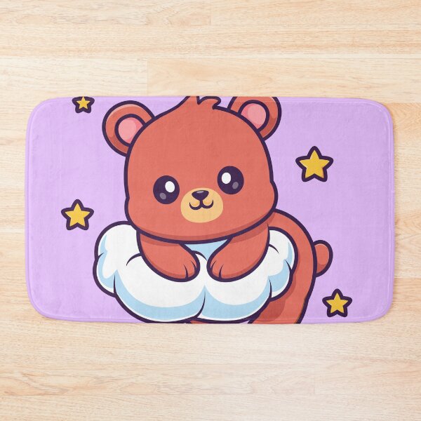 Item preview,  Cute Bear Lying on a Cloud Cartoon Vector Icon Illustration designed and sold by hjian8219.