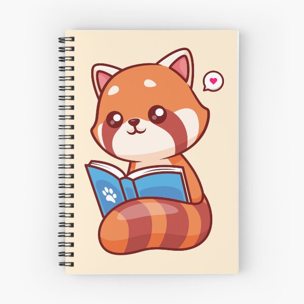 Item preview, Cute Red Panda Reading Book Cartoon Vector Icon Illustration designed and sold by hjian8219.