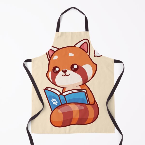 Item preview, Cute Red Panda Reading Book Cartoon Vector Icon Illustration designed and sold by hjian8219.
