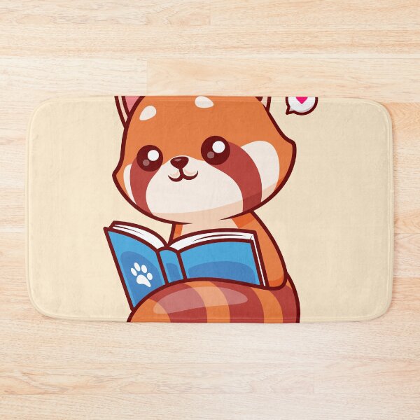 Item preview, Cute Red Panda Reading Book Cartoon Vector Icon Illustration designed and sold by hjian8219.