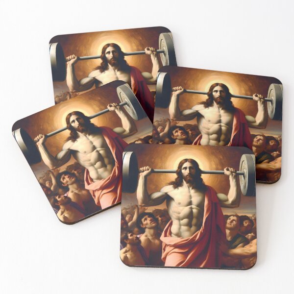 Item preview, Jesus, The Ultimate Deadlifter–The Marvel of Muscle and Miracles designed and sold by ignasirus.