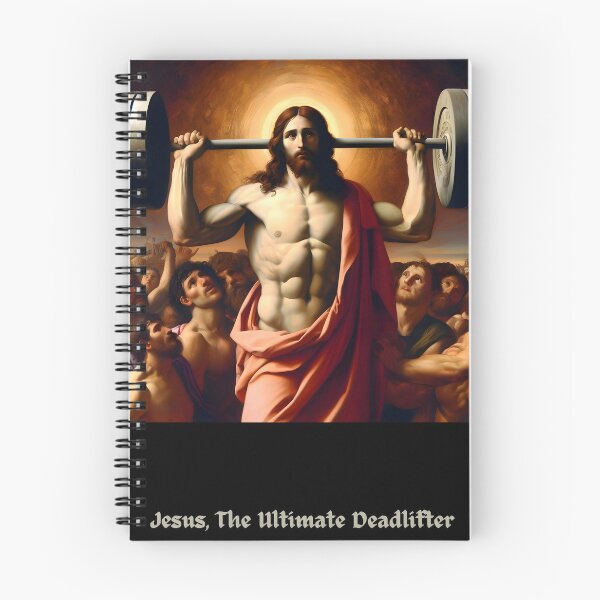 Item preview, Jesus, The Ultimate Deadlifter–The Marvel of Muscle and Miracles designed and sold by ignasirus.