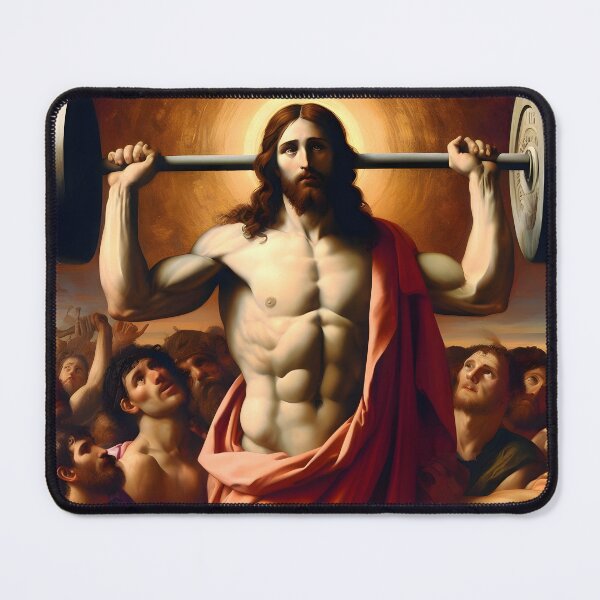 Item preview, Jesus, The Ultimate Deadlifter–The Marvel of Muscle and Miracles designed and sold by ignasirus.