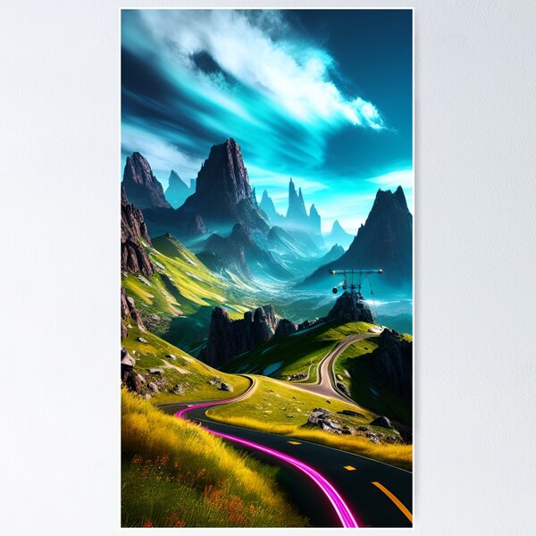 Item preview, Nature.exe #0965 Cyber Mountain Range designed and sold by GrumpyMrGrouper.