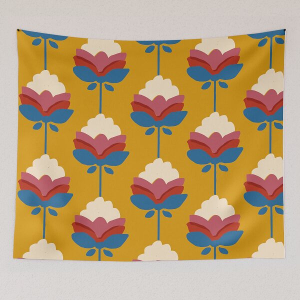 Item preview, Vintage floral pattern- yellow background  designed and sold by Laura Chemello.