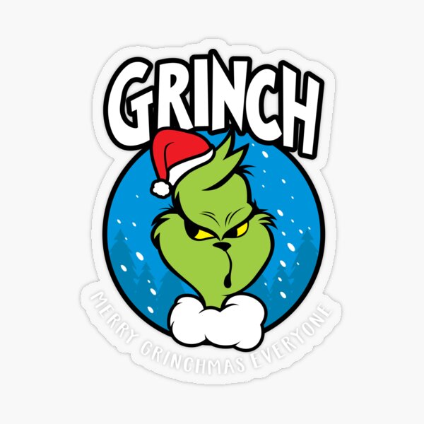 8) Stickers~Christmas Merry Grinchmas Grinch~Glossy Gift Labels