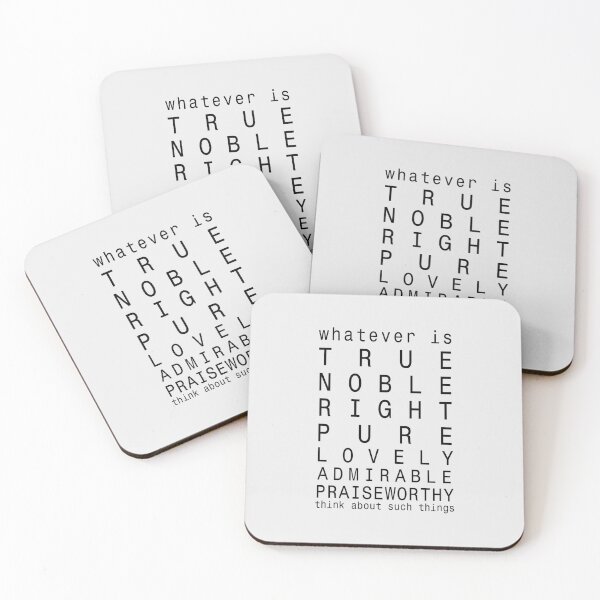 Item preview, Whatever is True bible verse | Phil 4:8 | Philippians 4:8 designed and sold by Faith at Work.
