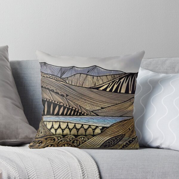 Item preview, Abstract sunrise landscape mountains and river designed and sold by ahahdodo.