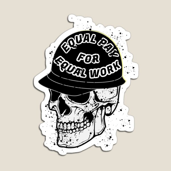 Item preview, Equal Pay Hard Hat Skull USA Union Pride Fair Wages designed and sold by Greywest.