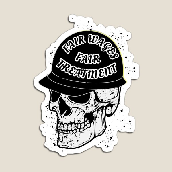 Item preview, Fair Treatment Hard Hat Skull USA Union Pride Fair Wages designed and sold by Greywest.