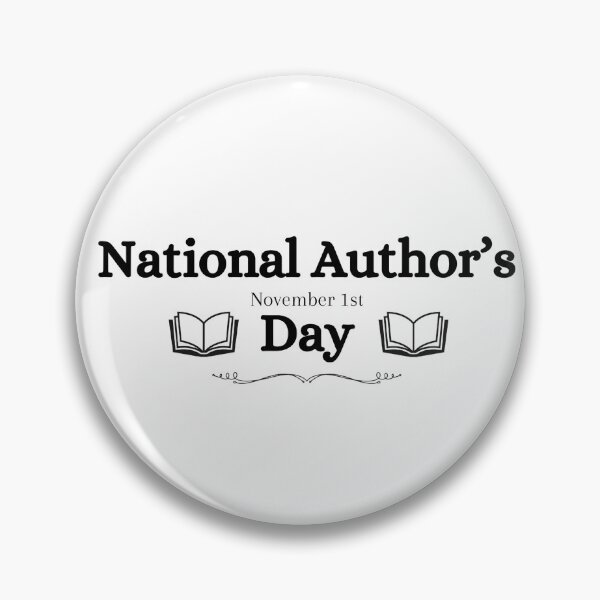Item preview, National Author's Day November 1st books design in black and white. designed and sold by Susan-Marie220.