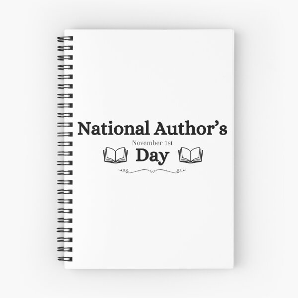Item preview, National Author's Day November 1st books design in black and white. designed and sold by Susan-Marie220.