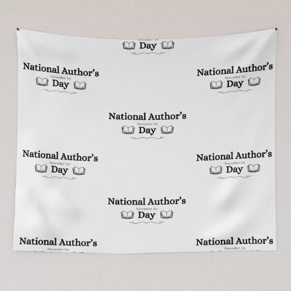 Item preview, National Author's Day November 1st books design in black and white. designed and sold by Susan-Marie220.