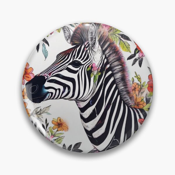 Item preview, Zebra with Multicolored Flowers designed and sold by shayliciab33.