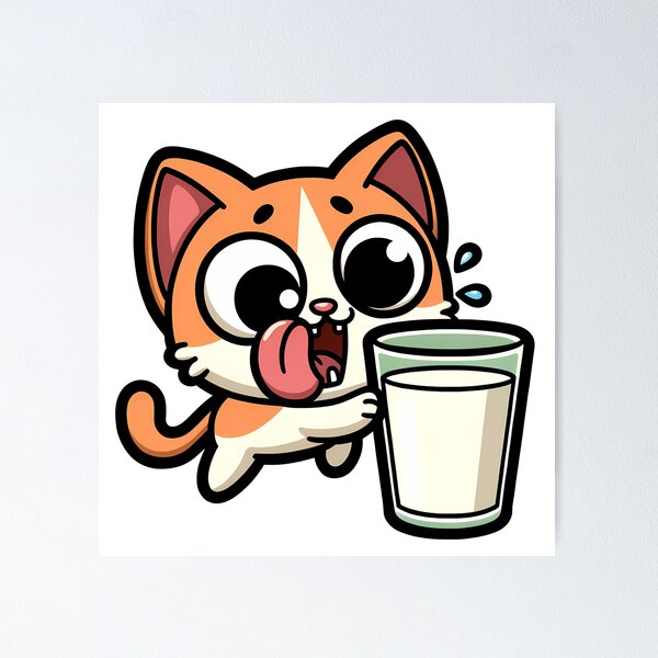 Item preview, Mischief Milk-Sipper Kitten designed and sold by TheInkNook.