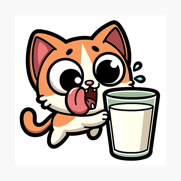 Item preview, Mischief Milk-Sipper Kitten designed and sold by TheInkNook.