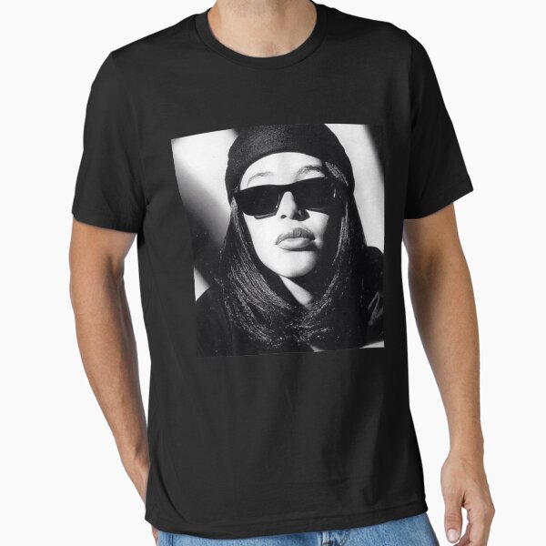 Vista previa del artículo con la obra «Aaliyah camiseta divertida en blanco y negro», diseñado y vendido por WinfriedLinke.