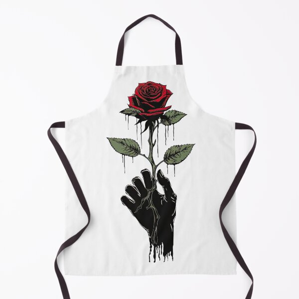 Item preview, A Hand Holding a Red Rose with Green Leaves on a Stem 2 designed and sold by eyestetix.