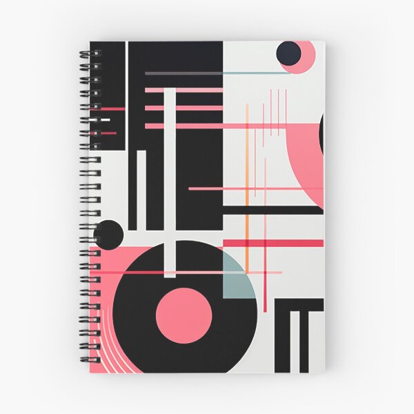Item preview, Bold & Colorful Abstract Geometric Design: Juxtaposition of Shapes in Black and Pink designed and sold by PaintbrushPlace.