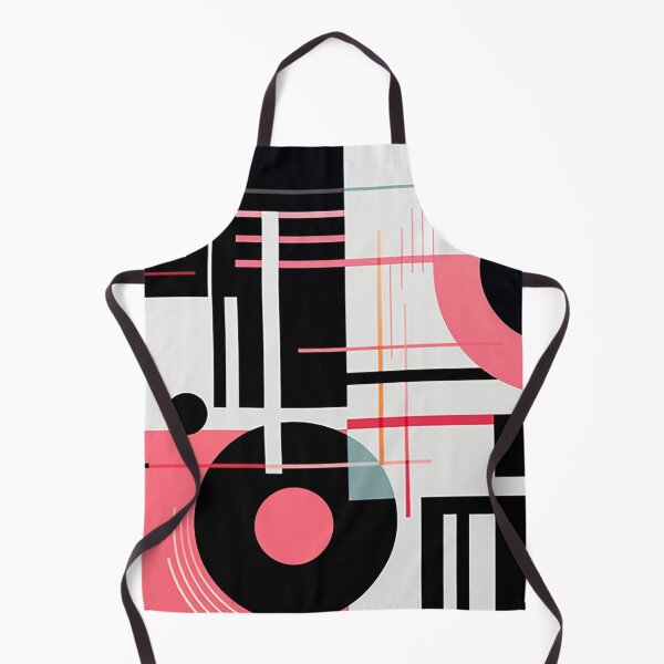 Item preview, Bold & Colorful Abstract Geometric Design: Juxtaposition of Shapes in Black and Pink designed and sold by PaintbrushPlace.