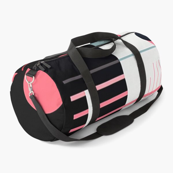 Item preview, Bold & Colorful Abstract Geometric Design: Juxtaposition of Shapes in Black and Pink designed and sold by PaintbrushPlace.