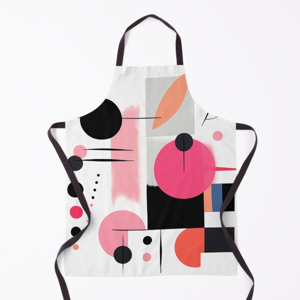 Item preview, Vibrant Abstract Geometric Fusion: Bold Black & Pink Shapes Collide designed and sold by PaintbrushPlace.
