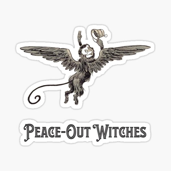 Item preview, "Peace-Out Witches!" Flying Monkey Design! designed and sold by HCnoveltee.