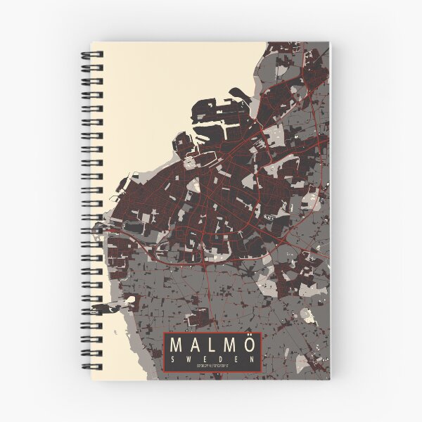 Item preview, Malmo City Map of Scania, Sweden - Vector designed and sold by deMAP.