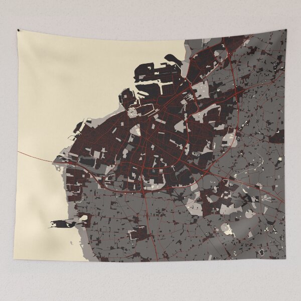 Item preview, Malmo City Map of Scania, Sweden - Vector designed and sold by deMAP.