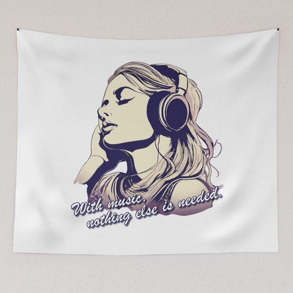 Item preview, Woman listening to music designed and sold by shigu81.