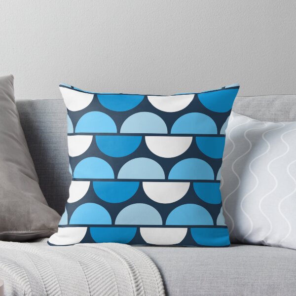 Item preview, white blue semicircle pattern designed and sold by NAGNE.