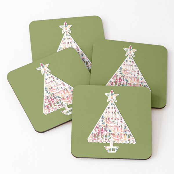 Item preview, "Elegant Christmas Tree" | Green Background designed and sold by LiseHoltArt.