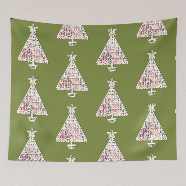 Item preview, "Elegant Christmas Tree" | Green Background designed and sold by LiseHoltArt.